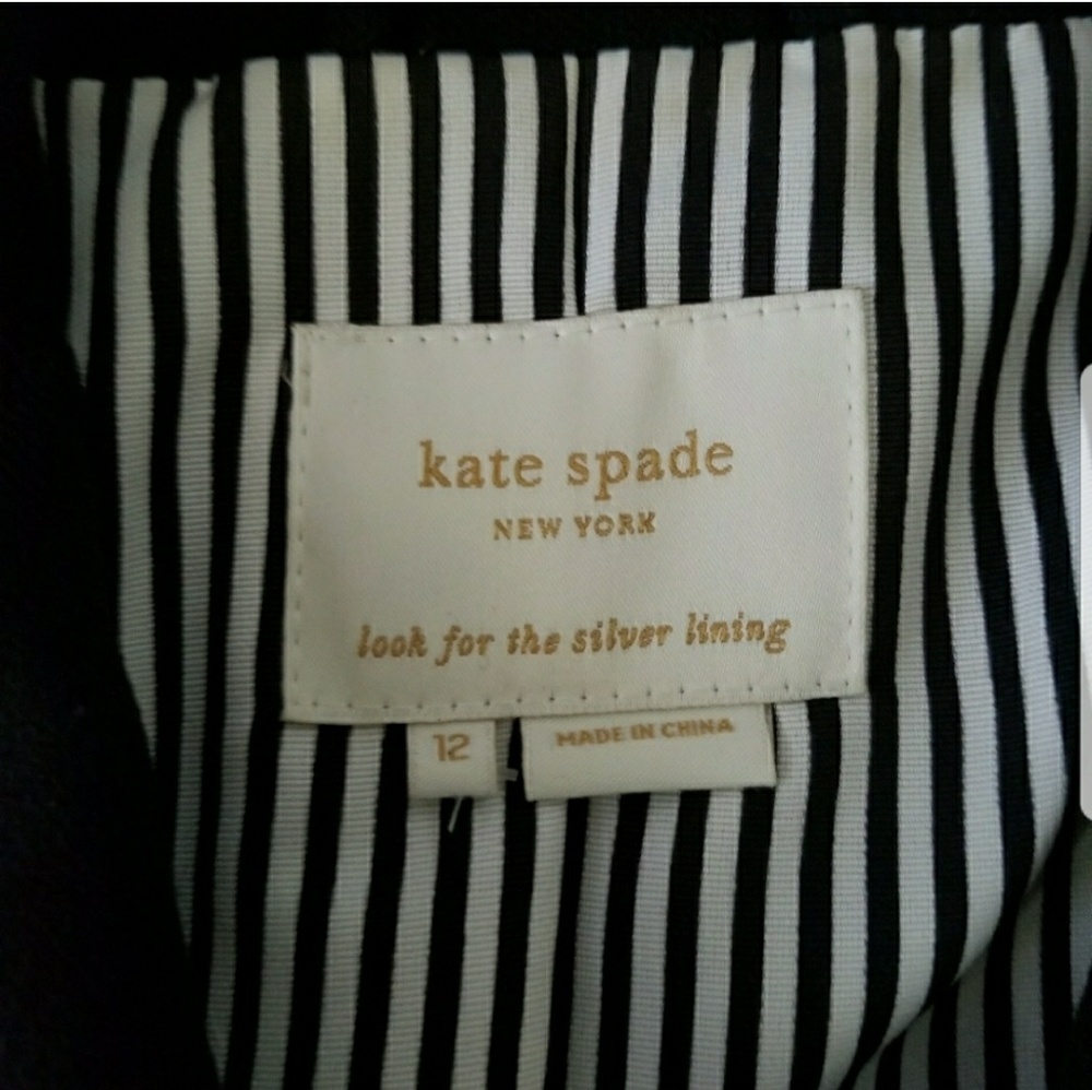 Kate Spade Two Tone Slim Boxy Collar Dahlia Blazer - Picture 7 of 7